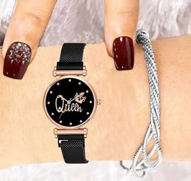 Analog Watch For Womens (Black) (WS-262)