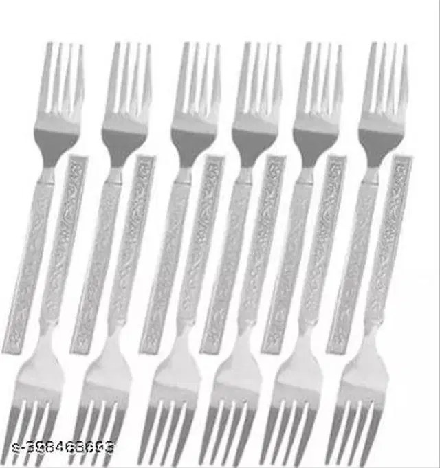 Stainless Steel Forks, Silver, Pack of 12
