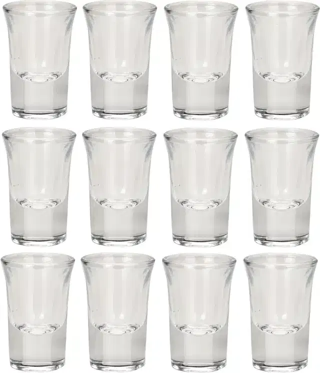 Liquor cum Cocktail Glasses, Transparent, 30 ml, Pack of 12