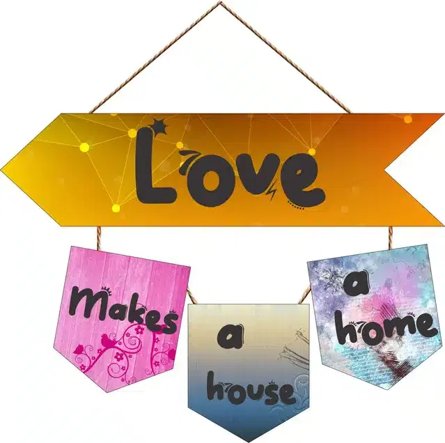 Wooden Wall Hangers for Office and Living Room, Multicolor