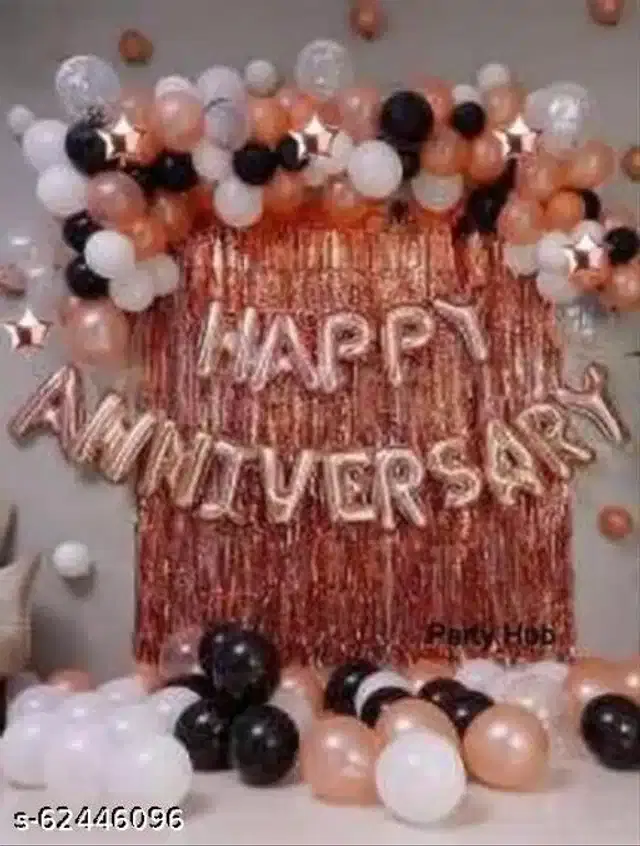 Anniversary Party Decoration Kit, Multicolor, Set of 68