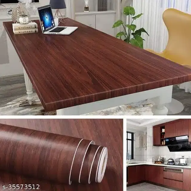 Vinyl Wallpaper for Home, Brown, 45x250 cm