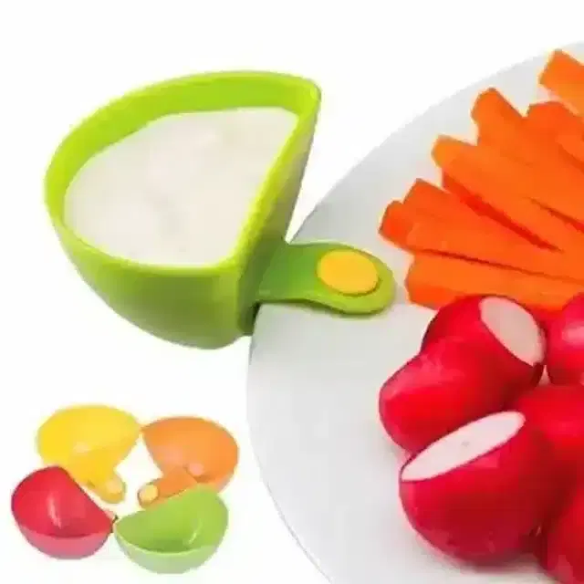 K Kudos Enterprise Multi-Purpose Coloured Party Dip Plastic Clips Bowl Set Clip