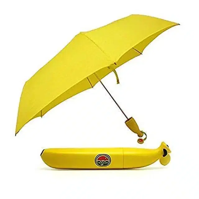 Banana Shaped Sunny & Rainy Umbrella, Multicolor