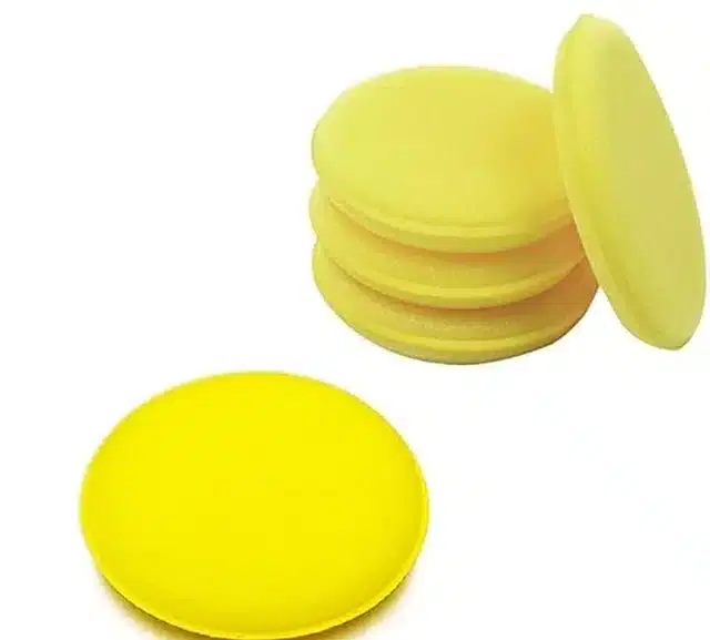 Durable Car Cleaning Sponge, Yellow, Pack of 5