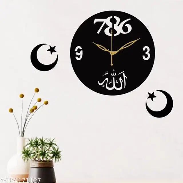 Wooden Wall Clock, Black