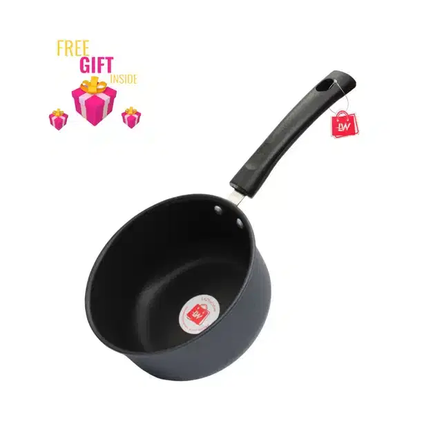Non Stick Saucepan with Surprise Gift, Grey, 1.5 L