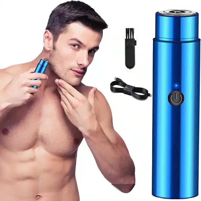 Portable Mini Electric Shaver, Blue