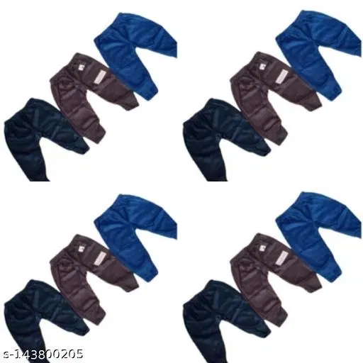 Woolen Thermal Bottomwear for Kids, Pack of 12 (Multicolor, 0-6 Months)