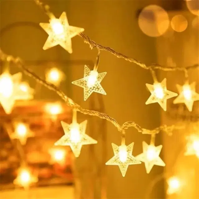 30 LEds 5 m Yellow Star String Light (Pack of 1)