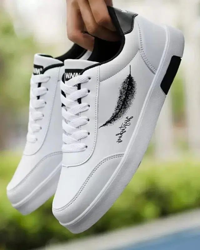 Casual Shoes for Men (White, 5)