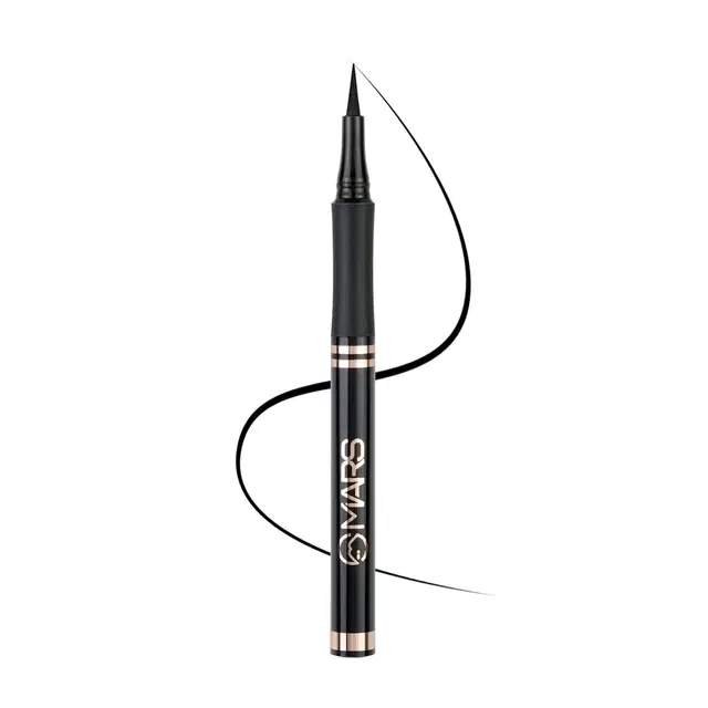 Mars Smudge Proof Liquid Pen Eyeliner With Ultra Fine Tip (1.5 g, Jet Black)
