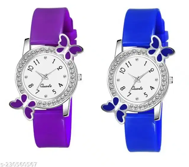 Analog Watch for Women, Pack of 2 (Multicolor)