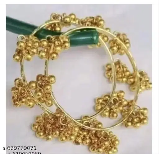 Samridhi Traditional Gold Plated Ghungroo Kada Bangles for Women & Girls | Stylish Ethnic Bangle Set