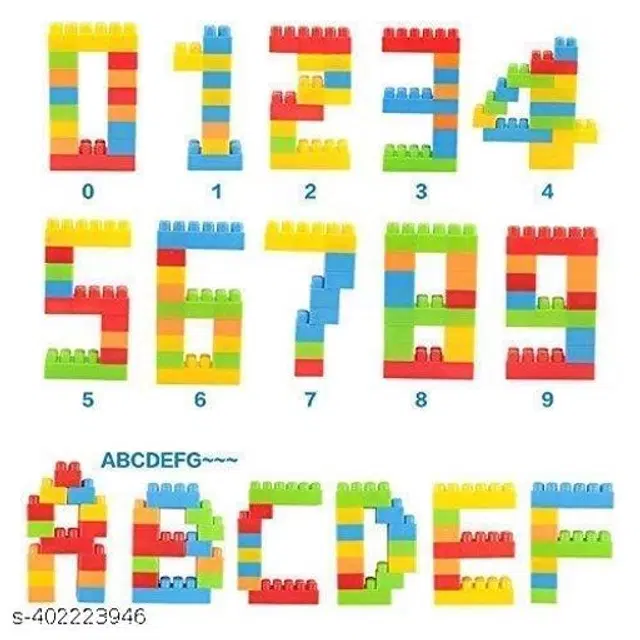 Plastic 100 Pcs Block Toys for Kids, Multicolor, Set of 1