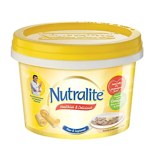 Nutralite Premium Fat Spread Tub|Enriched with Vitamins&Omega 3|Naturally Cholesterol-free Fat Spread 500 g