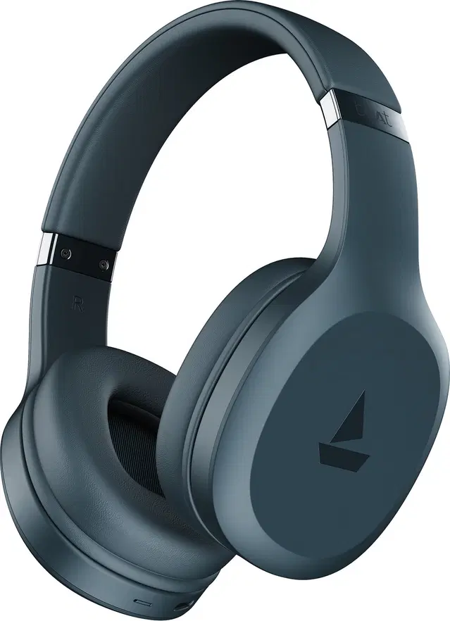 boAt Rockerz 412, 60h Battery,40ms Latency,ENx, Stream Ad Free Music Via App Bluetooth Headset (Bold Blue, On The Ear)