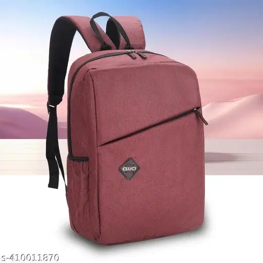 Canvas Backpack Bag, Maroon