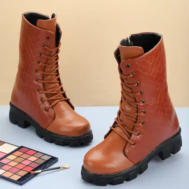 Boots for Women (Tan, 4)