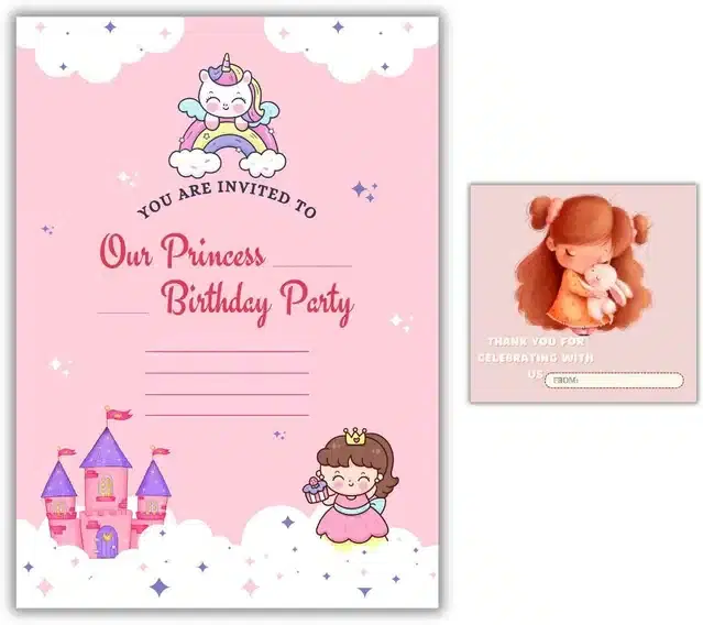 Birthday Party Greetings with Envelope, Multicolor