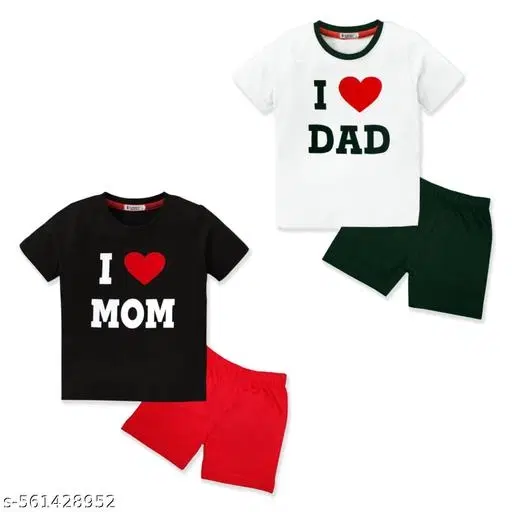 Cotton Blend Printed Clothing Set for Boys, Multicolour, Pack Of 2 (6-12 Months)