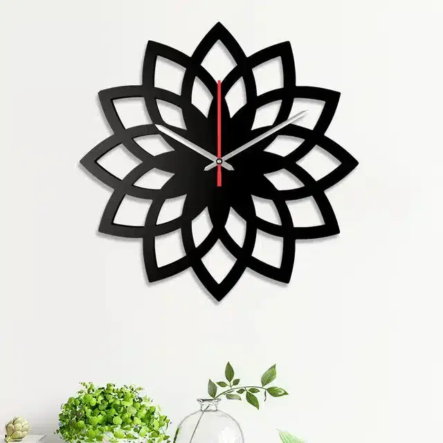 Designer Wooden Wall Clocks, Black