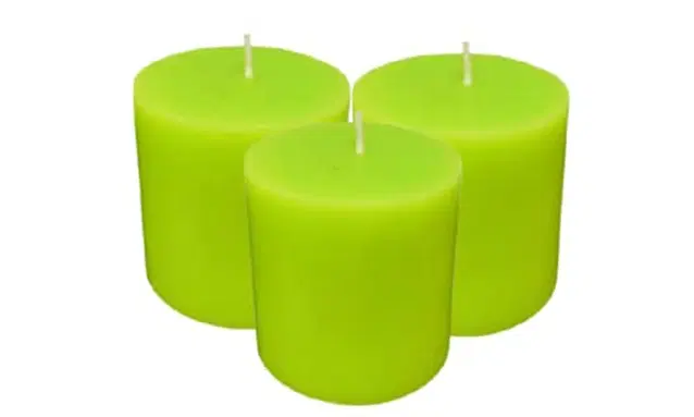 Floish Decor Premium Scented Pillar Candles, Pack of 3