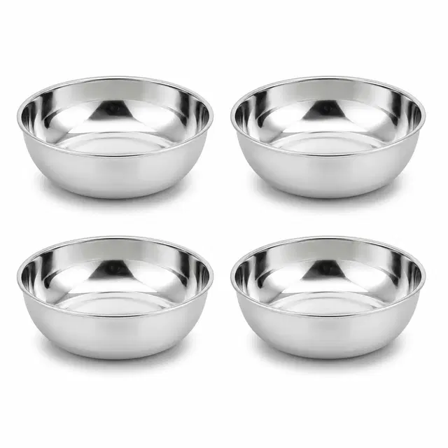 TerraHome Steel Bowl 250ml Combo Set of 4