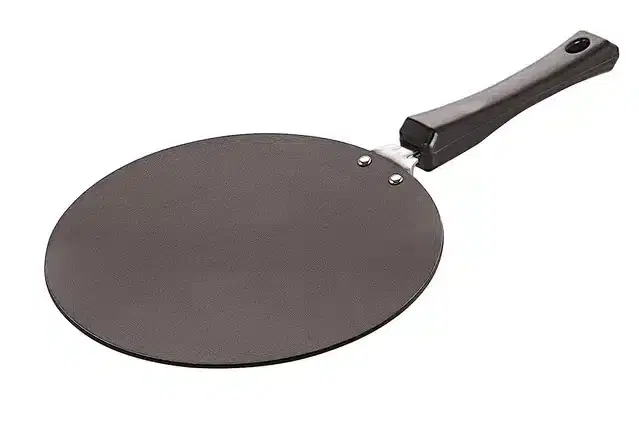 NIRLON Aluminium Roti Tawa, Black, 28 cm