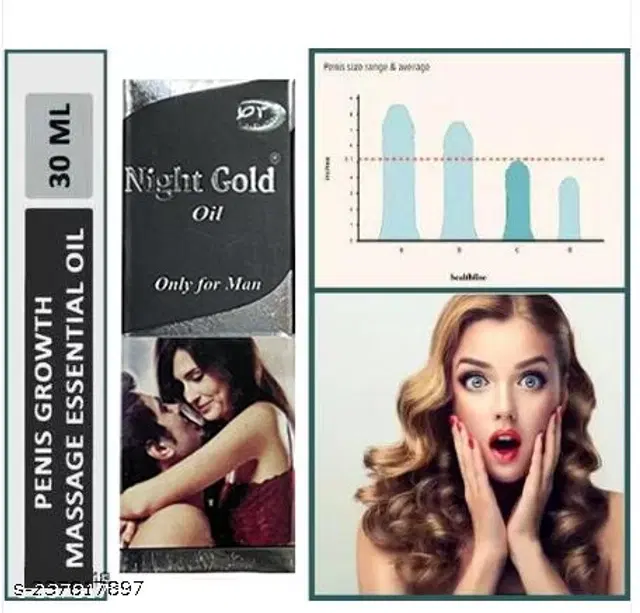 Night Gold Penis Growth Oil for Men, 30 ml