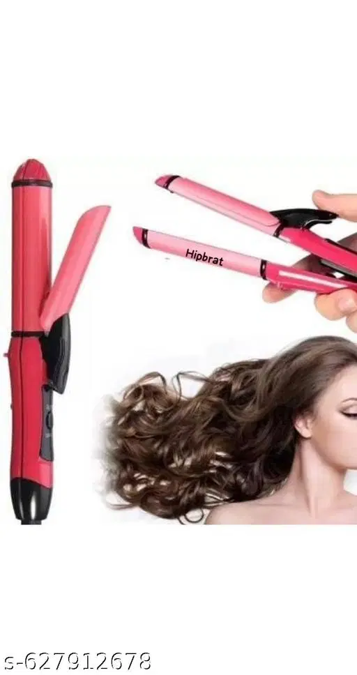 Plastic Hair Straightener & Curler, Multicolor