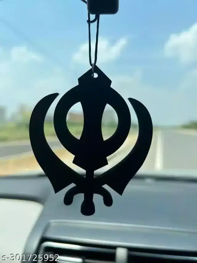 Religious Hangings for Car, Black, 4x3 inches