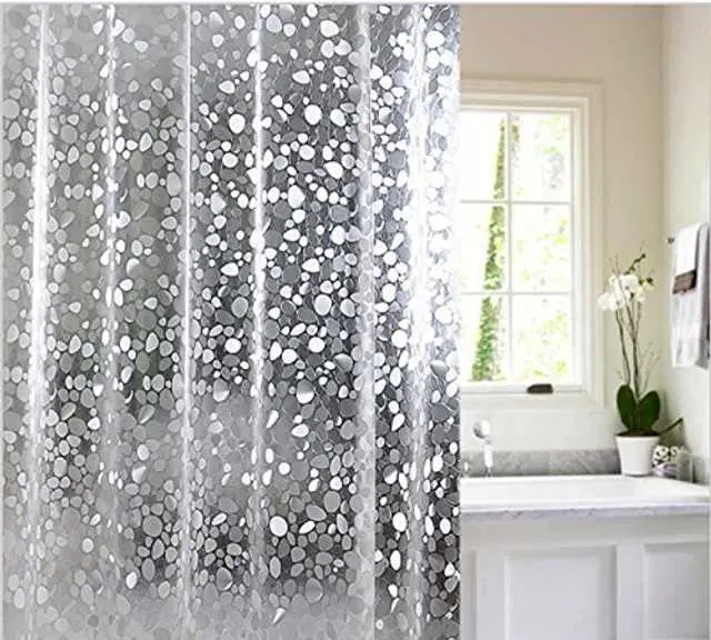 Waterproof Shower Curtain for Bathroom with 8 Hooks, Multicolor, W-77