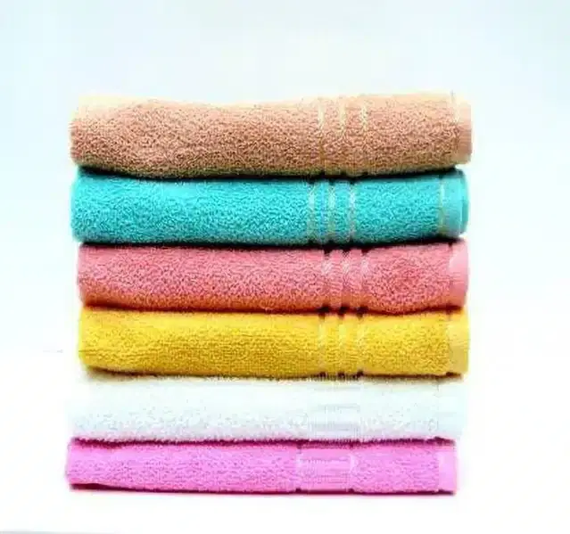 Cotton Super Absorbent Antibacterial Face & Hand Towels, Pack of 6, Multicolor, 12x18 inches