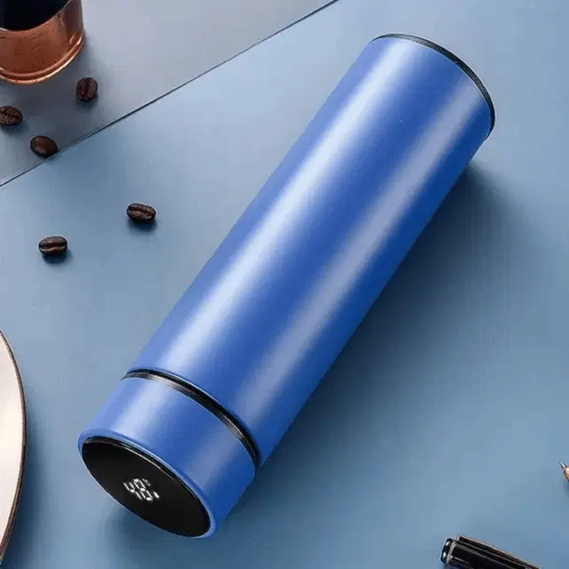 Stainless Steel LED Temperature Display Water Bottle, Blue, 500 ml