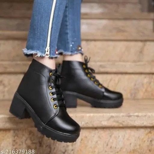 Shoetopia Girls Boots - Black (11-12 Years)