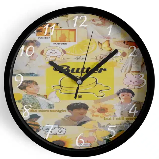 BTS Printed Wall Clock, Multicolor, 7 Inches