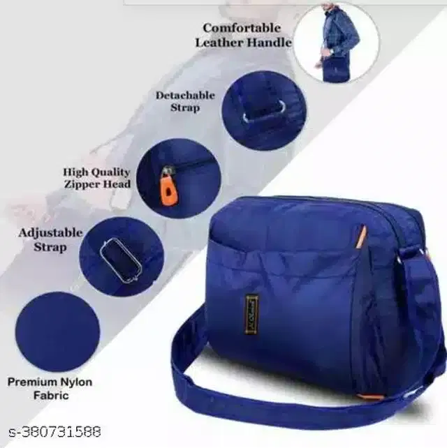 Polyester Sling Bag for Unisex, Blue, 12 L
