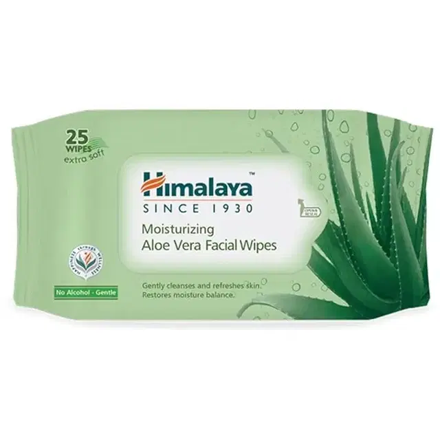 Himalaya Moisturizing Aloe Vera Facial Wipes 25 Pc