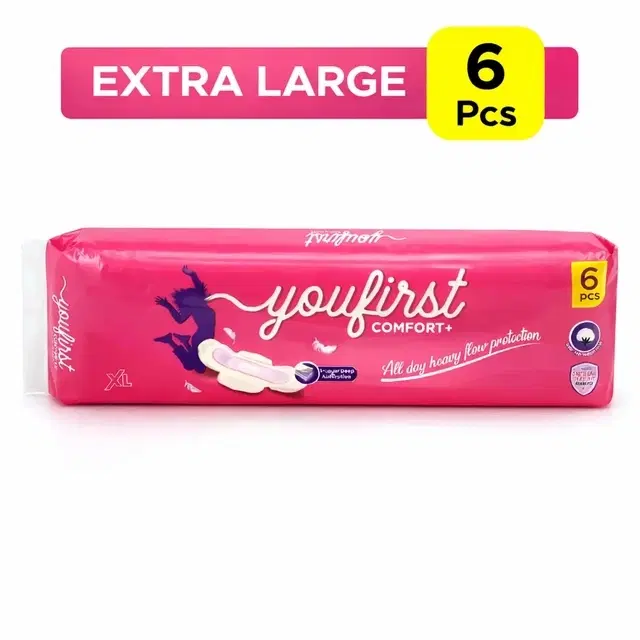 YouFirst Straight Comfort+ Sanitary Pads XL (6 Pcs)