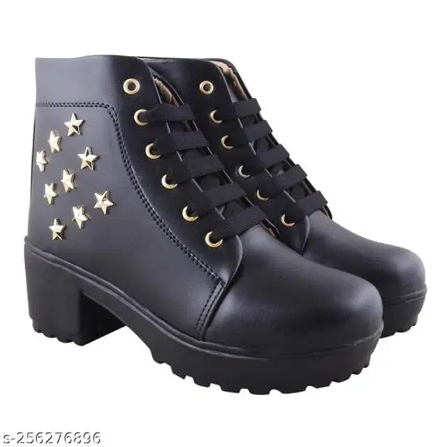 Boots for Women (Black, 3)