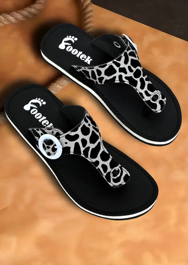 Slippers for Women (Black & White, 9)