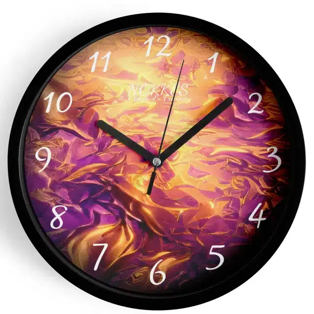 Plastic Printed Wall Clock, Multicolor, 7 Inches