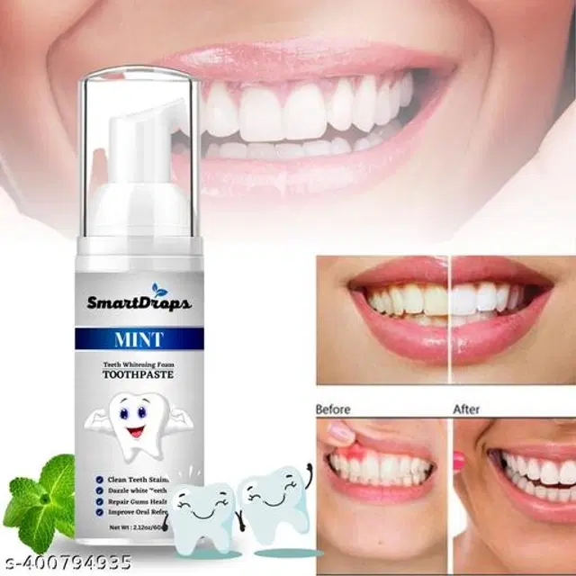 Smartdrops Teeth Whitening Foam, 60 ml
