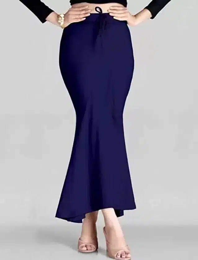 Saree Petticoat for Women (Navy Blue, M)