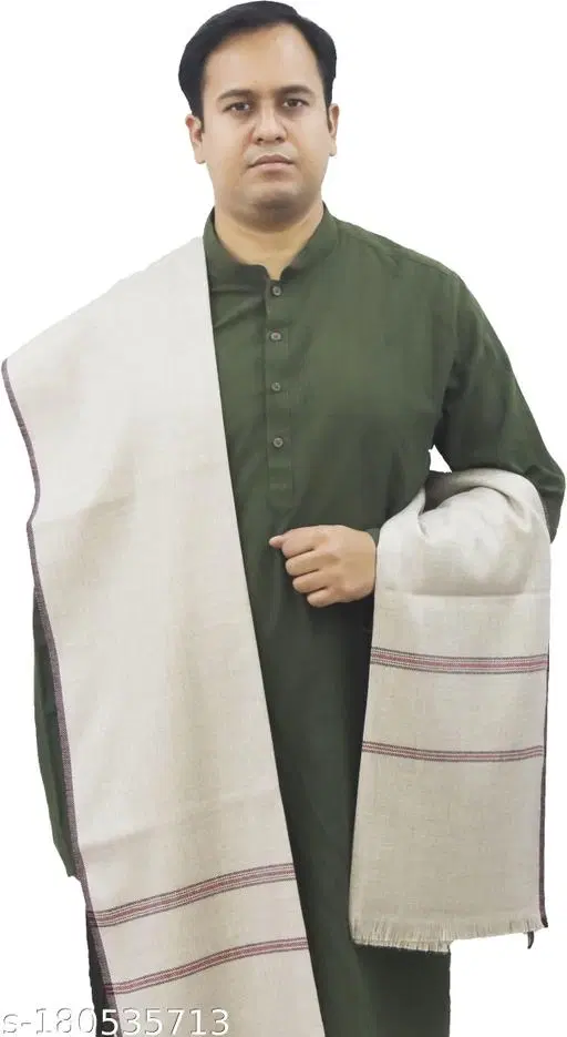 Kavim Grey Wool Self Design Shawl for Women (Grey, Free Size)