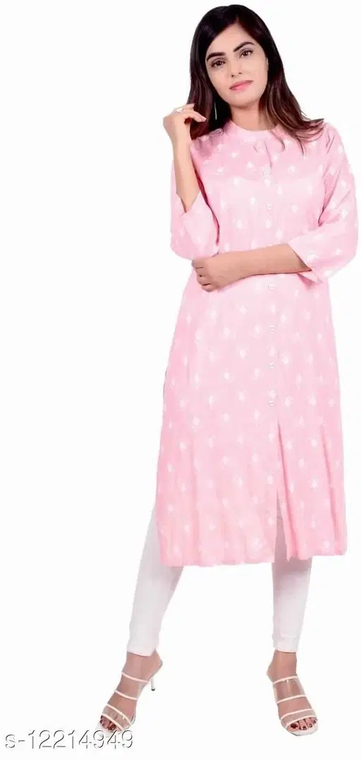 Cotton Blend Kurta & Payjama Set For Women, Multicolour (S)