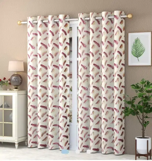 Window Curtains, Pack of 2, Multicolor, 4x5 feet