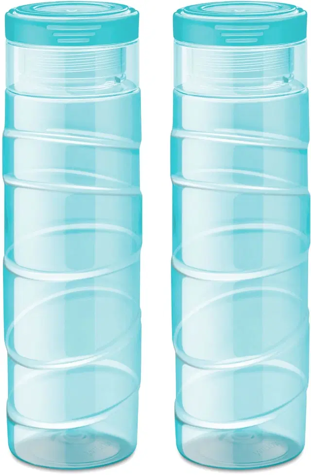 Milton Plastic Water Bottles, Pack of 2, Blue, 1000 ml
