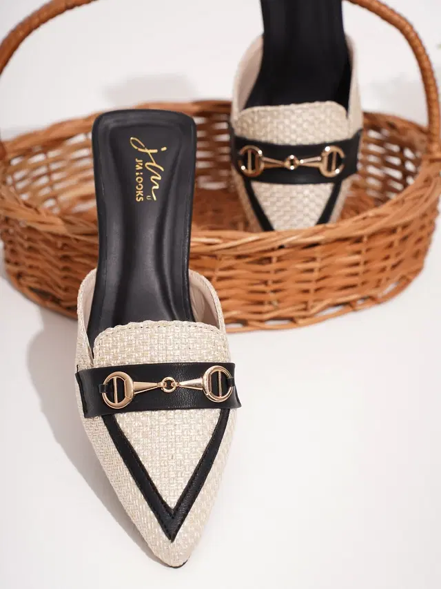 JM Looks Stylish Heels for Women (Black, 3)